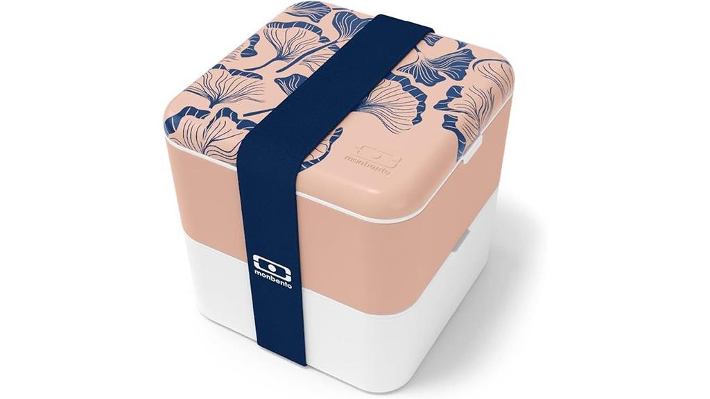 large square bento with compartments