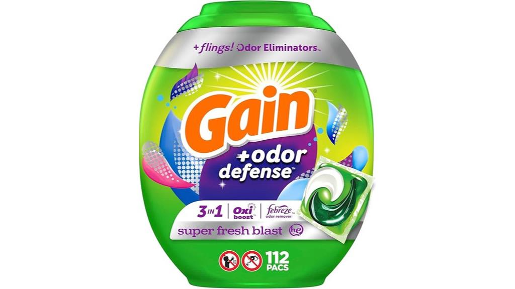 laundry pods with odor defense