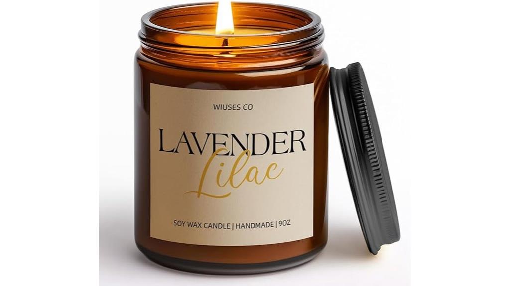 lavender lilac soy candle