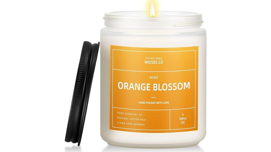 orange blossom home candle