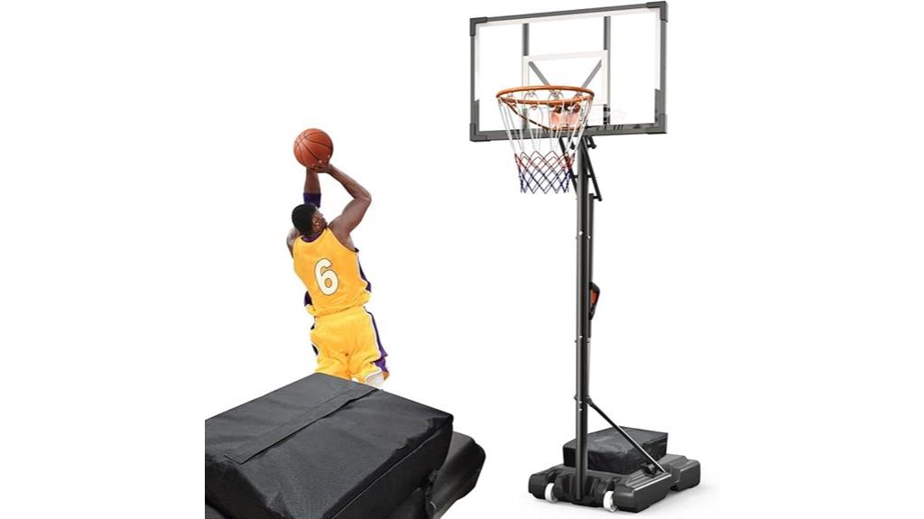 outdoor 10ft adjustable basketball hoop