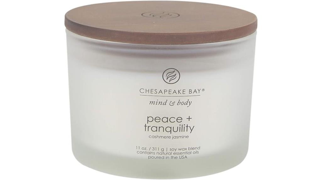 peaceful jasmine candle scent