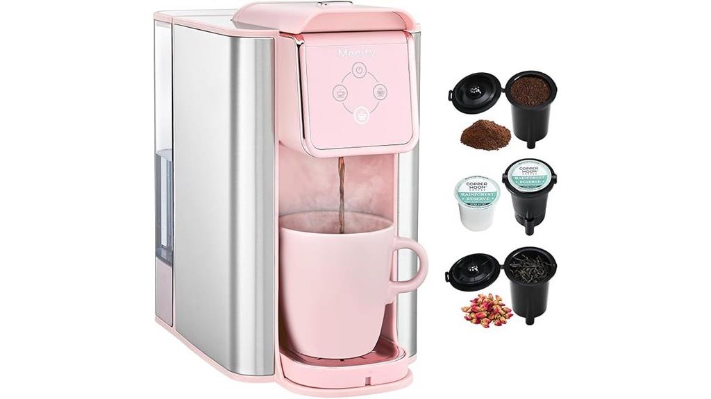 pink 3 in 1 coffee maker