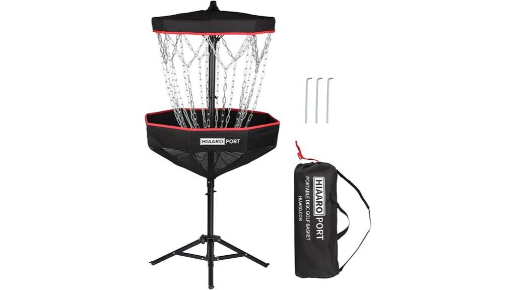 portable disc golf basket