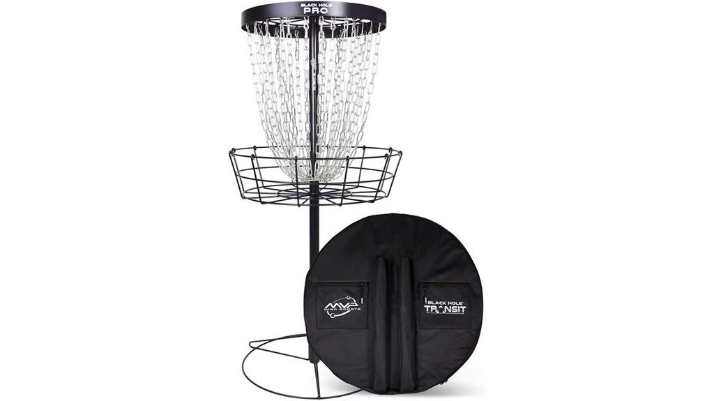 portable disc golf basket
