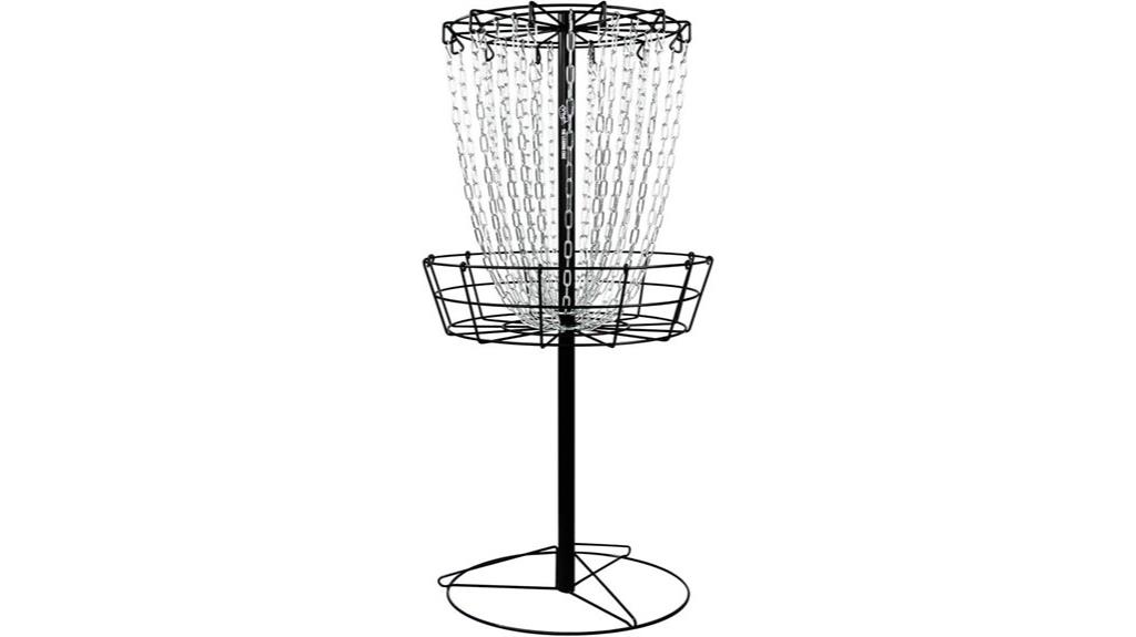portable disc golf basket