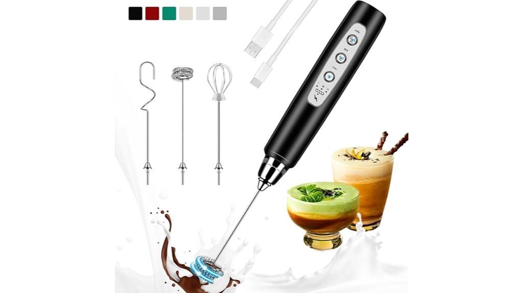 portable milk frother set