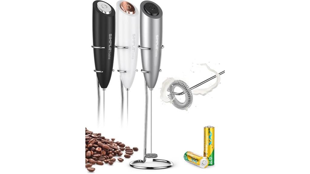 portable milk frother with stand