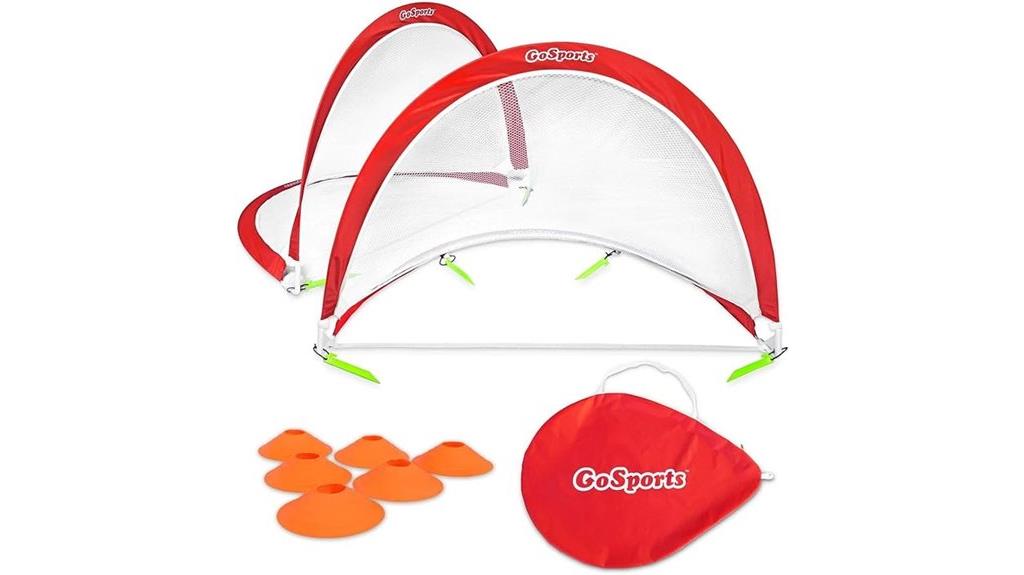 portable soccer goals set