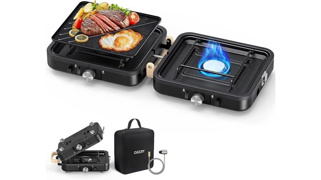 portable two burner camping stove