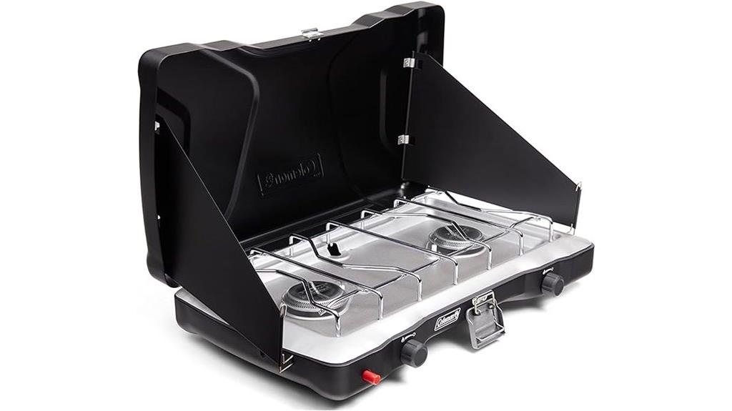portable two burner camping stove
