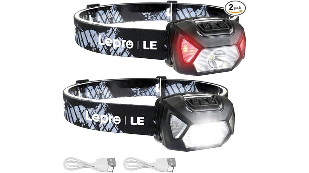 rechargeable led headlamp with six modes