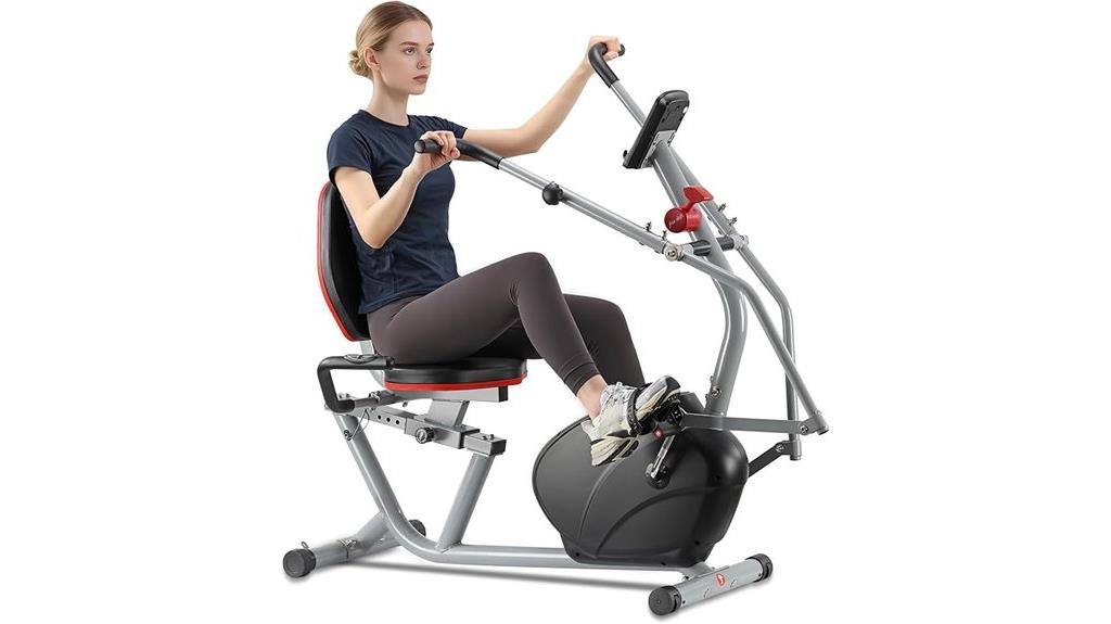 recumbent bike with arm