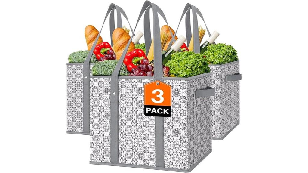 reusable water resistant grocery bags