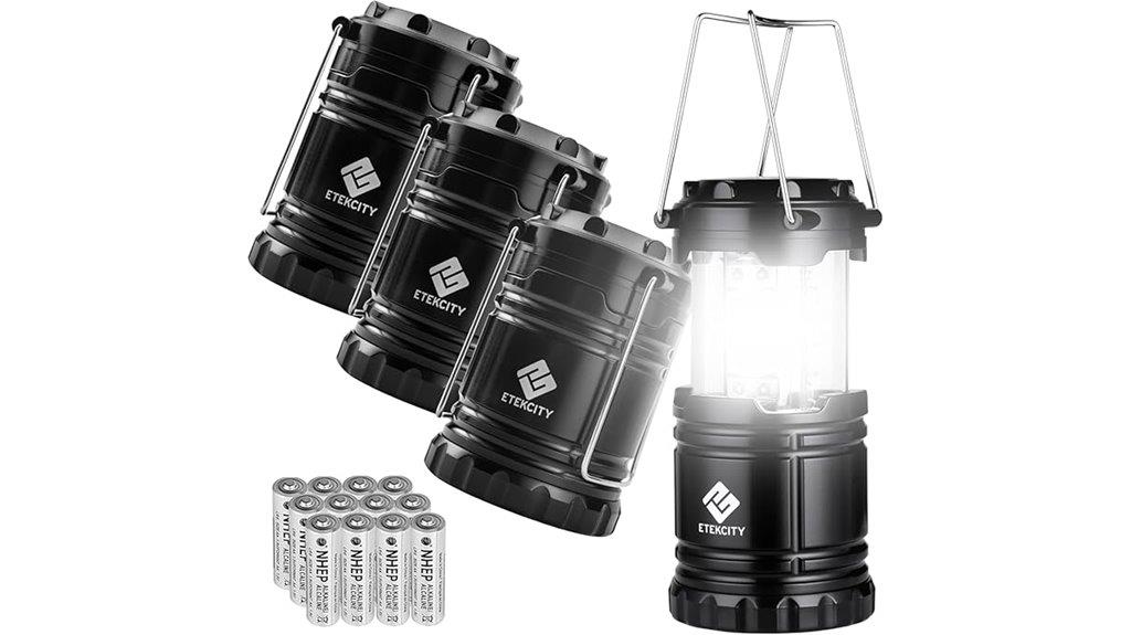 set of four lanterns