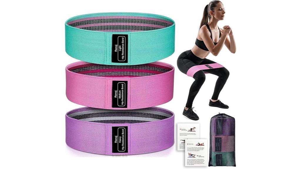 set of three resistance bands
