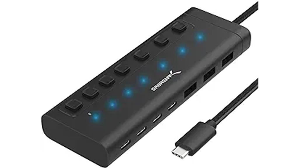 seven port usb c hub