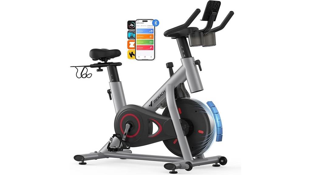 silent app connected exercise bike