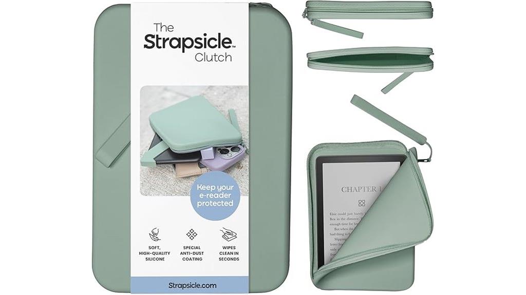silicone kindle e reader clutch