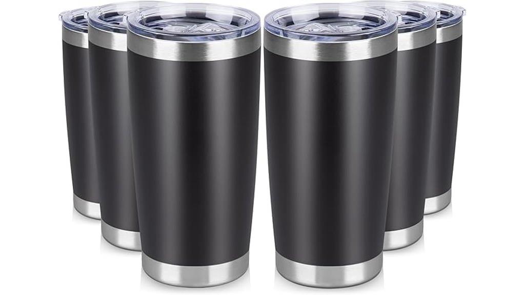 six pack stainless tumblers