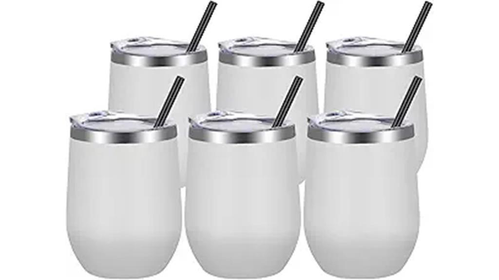 six pack stainless wine tumblers