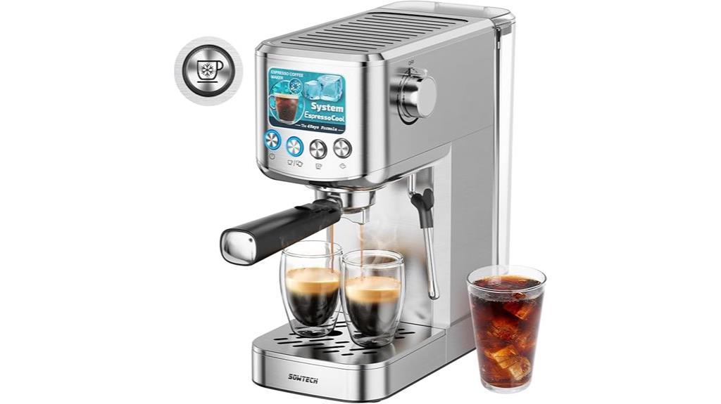 small espresso machine with frother