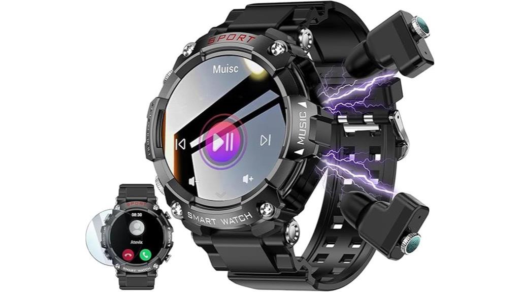 smartwatch with earbuds features
