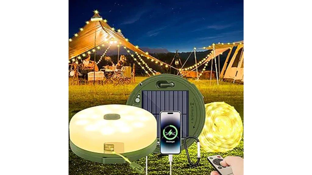 solar powered camping string lights