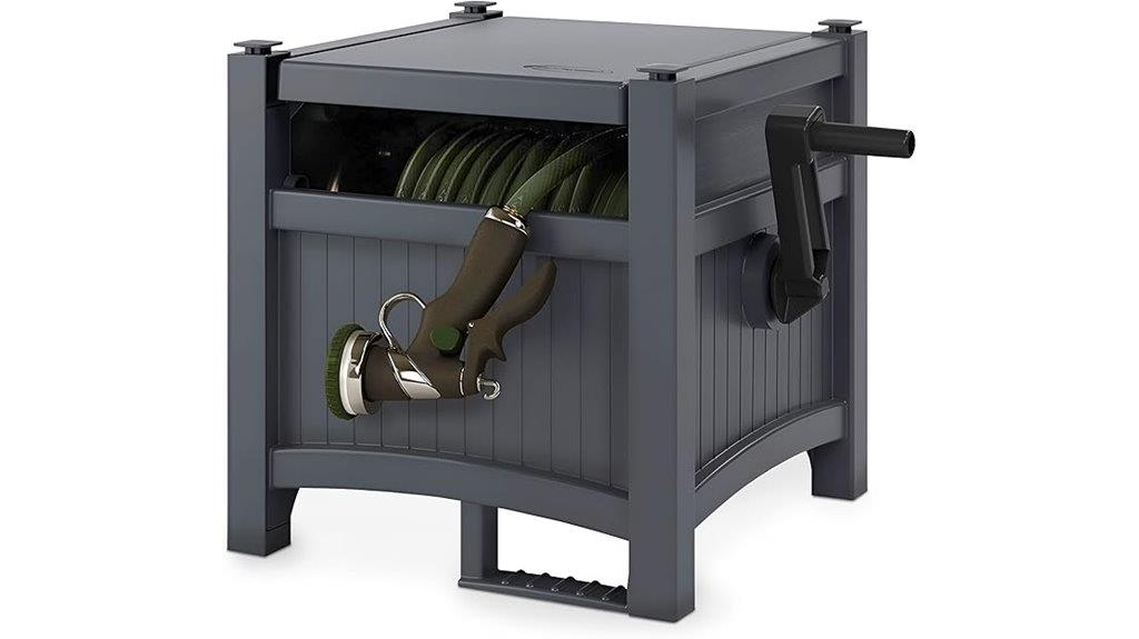 stylish outdoor hose storage