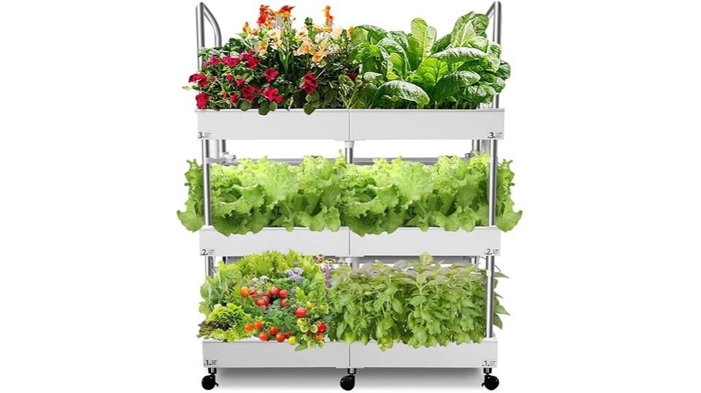 three layer indoor hydroponics