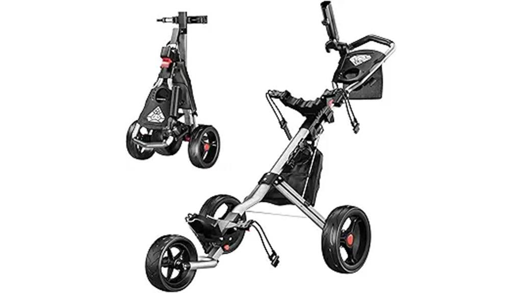 three wheel foldable golf cart