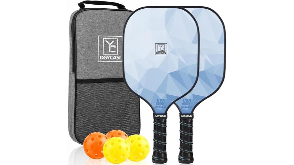 two paddles balls bag