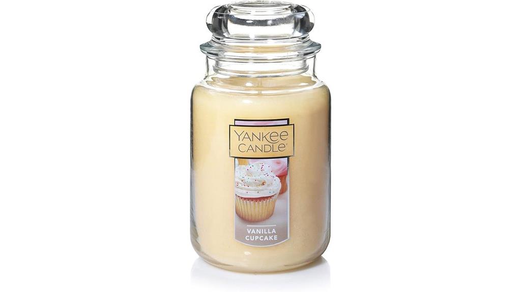 vanilla cupcake candle jar