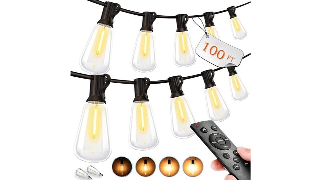 waterproof dimmable patio lights