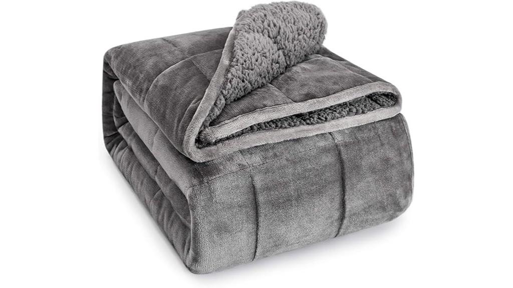weighted sherpa fleece blanket