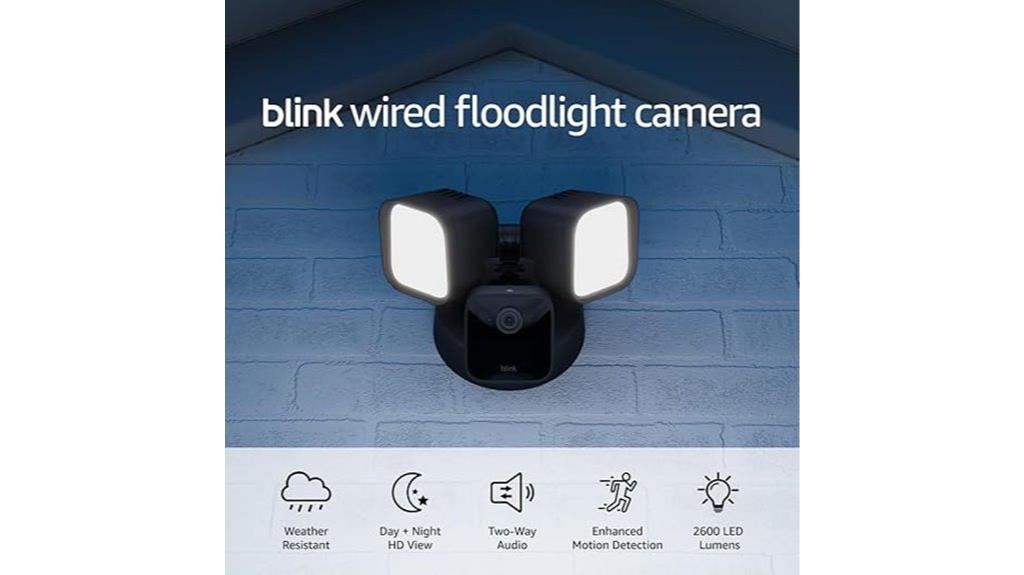 wired floodlight security camera