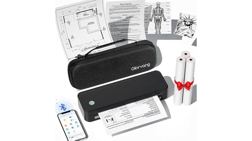 wireless black thermal printer