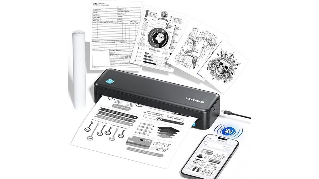 wireless bluetooth travel printer
