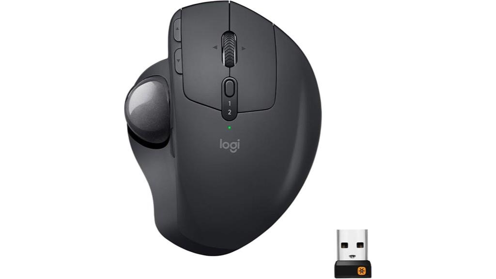 wireless ergonomic trackball mouse