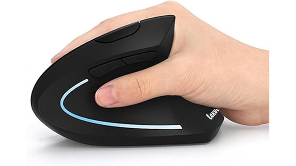 wireless vertical mouse with adjustable dpi