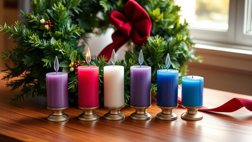advent candles and symbols