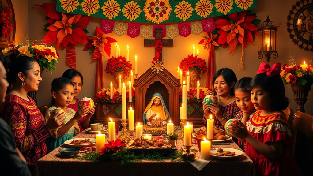 christmas carols and gift exchanges