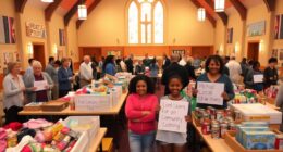 church supports local charities