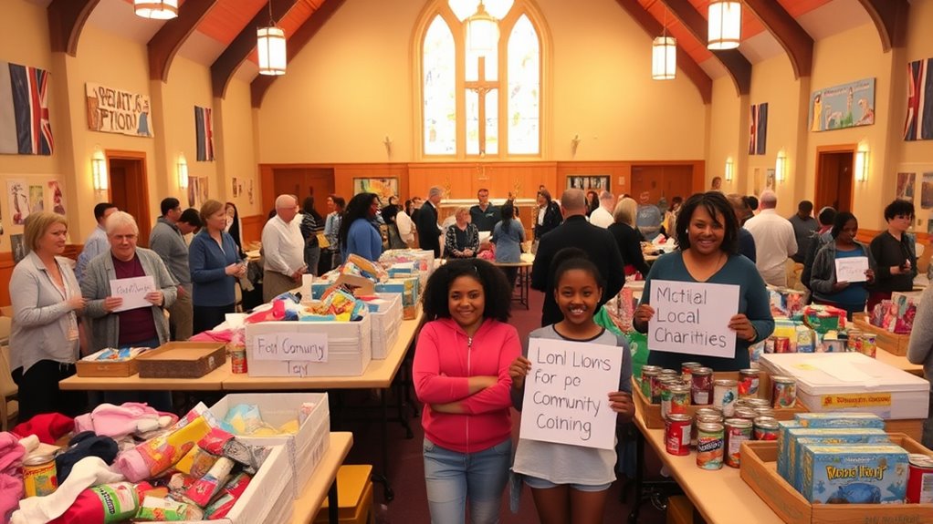 church supports local charities