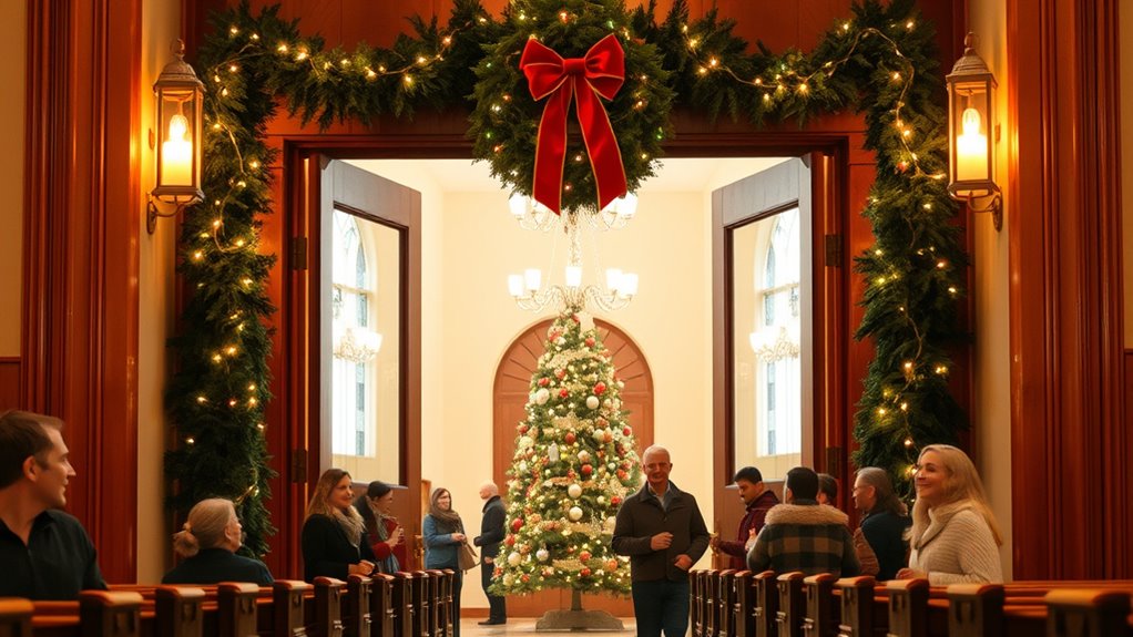 festive welcoming church environment
