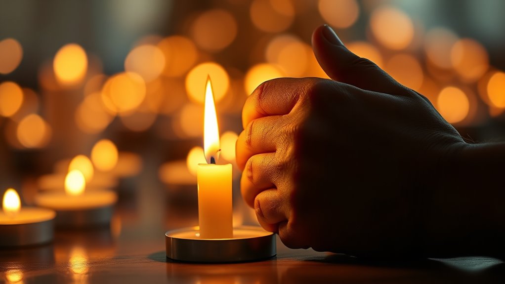 lighting candles symbolizes hope