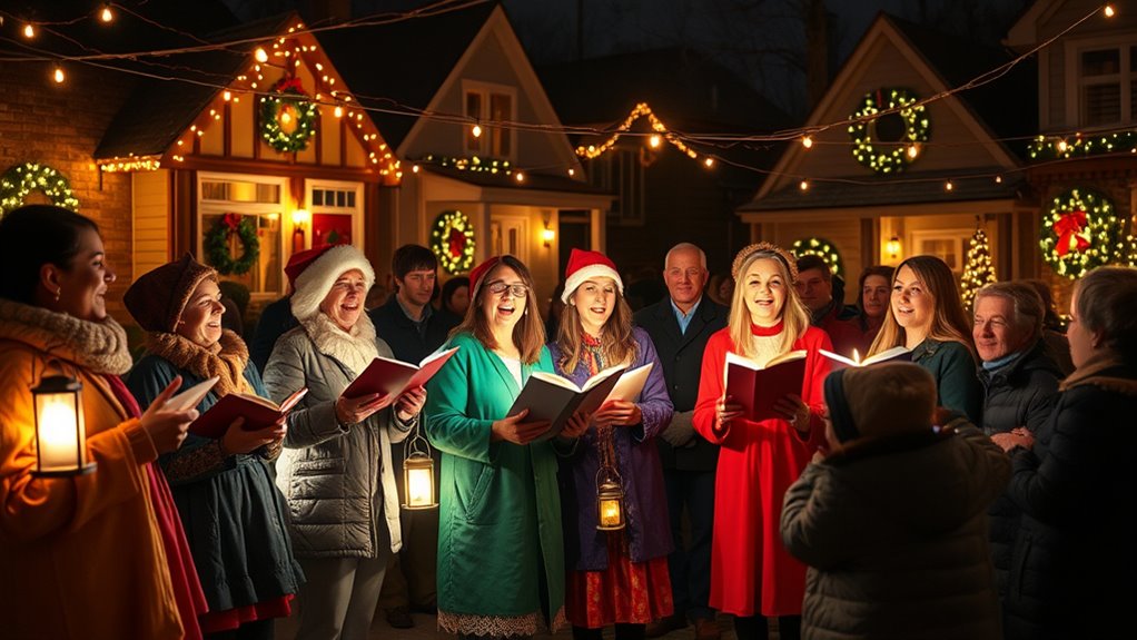 neighborhood christmas caroling celebration