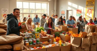organize thanksgiving food drive