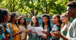 teens engaged in justice