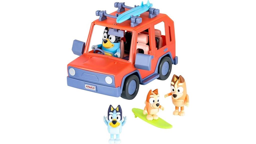 bluey toy car set
